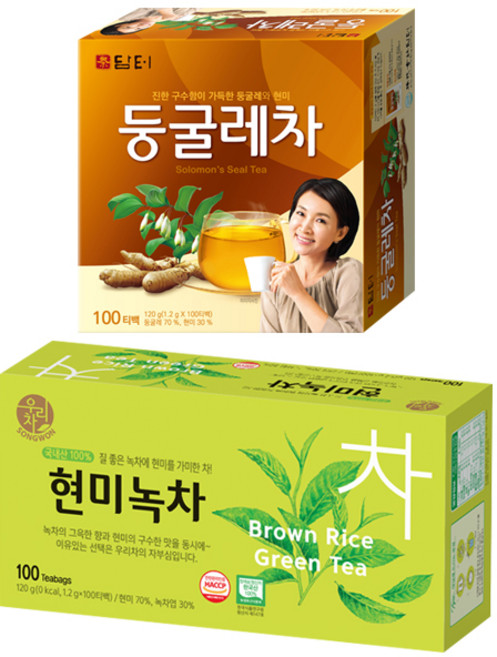 담터 둥굴레차 100T +송원 현미녹차 100T