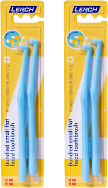 덴탈스마일 어금니 틈새 첨단 칫솔 돔형+뾰족형, 2세트, 2개입