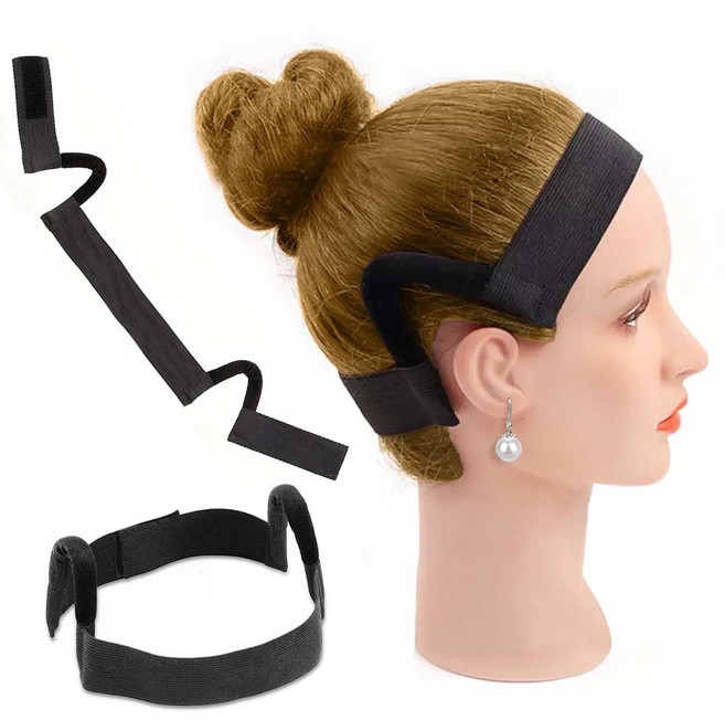 루베이 고탄력 가발 고정 헤어밴드 - 밀착 가장자리 자연스러운 헤어라인 마무리 모든 가발 겸용, 짙은 회색 3.5cm, 1개