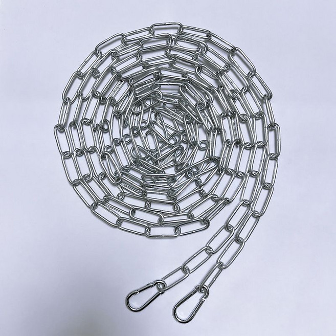鍍鋅鐵鏈 焊接鏈條 4mm 9米 加粗 狗鏈 晾衣繩 鎖門鏈, 1個, 3mm  送彈簧扣 ,6米