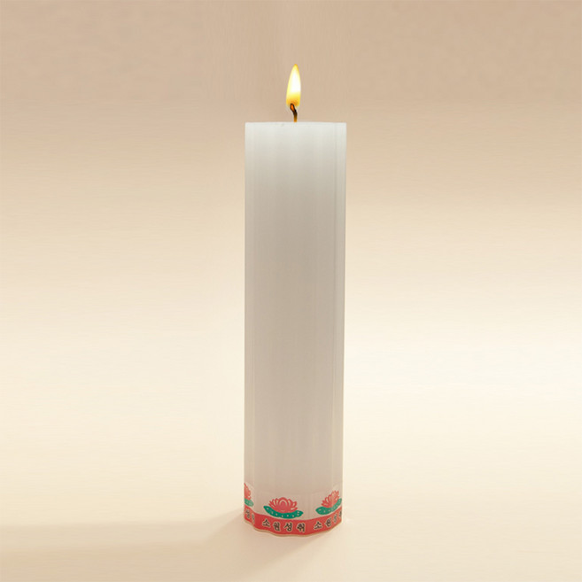 연화양초 만월 연꽃홈초 5가지색상 원백연꽃홈초, 백색, 2개