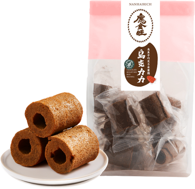 南海豐 烏金旺烏魚子巧克力米蛋捲(烏克力力) 無防腐劑 伴手禮, 110g, 1套裝