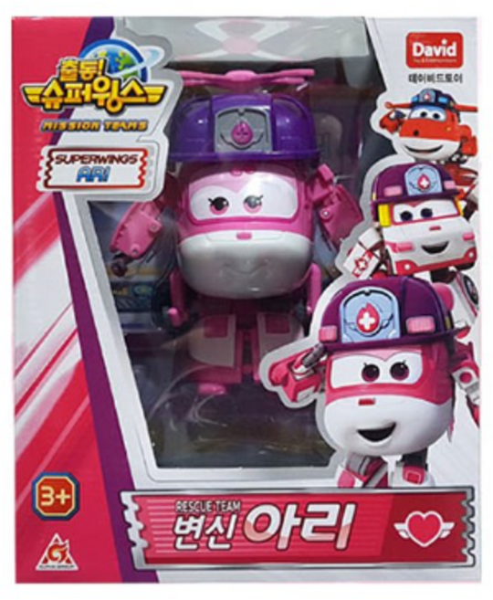 출동 슈퍼윙스 레스큐팀 변신 아리 비행기모드 로봇모드 완구, 1개