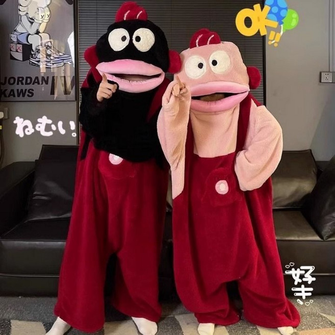 극세사 캐릭터 잠옷 남여공용 커플 귀여운 파자마 수면잠옷