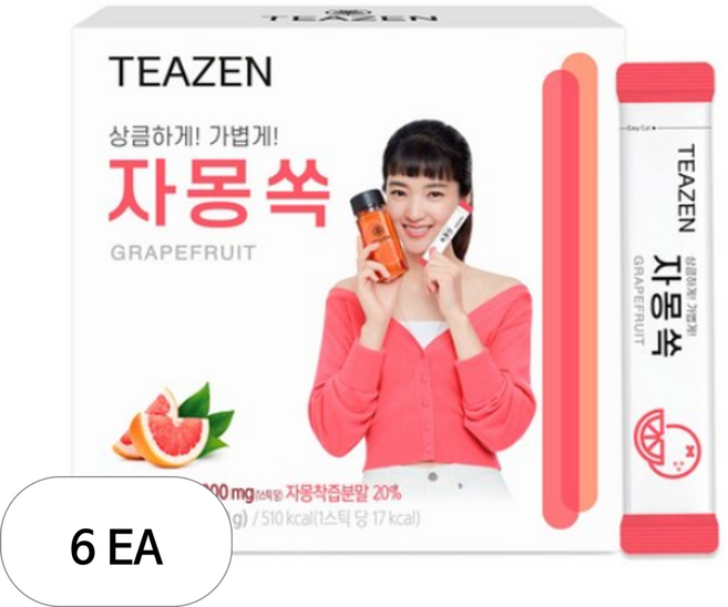 티젠 자몽쏙 분말차, 5g, 30개입, 6개