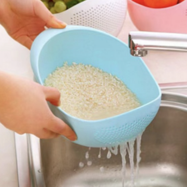 비브랜드 세척볼 쌀 씻는통 채반, 블루, 2개