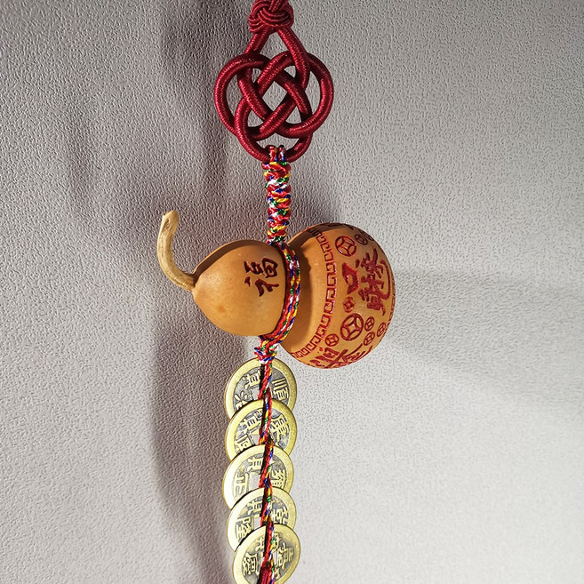 HONGYIYAYI CREATION 五帝錢葫蘆掛飾, 棗紅色