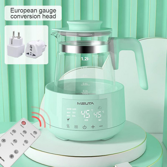 전기포트 티 무선 라팔 온도조절 테팔 남양키친플라워 나리몽 커피포터 엘프슈타펠 보아르 전기주전자 차탕기, 유럽표준 영어 리모컨 프레시그린