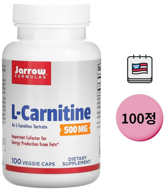 자로우 포뮬라 엘카르니틴 500mg 베지캡슐100정, 1개 - 쿠팡