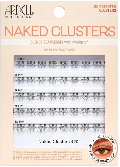 Ardell Naked Clusters 420 – 심리스 개별 속눈썹 보이지 않는 재사용 가능한 속눈썹 클러스터 DIY 내추럴 룩 연장 50개입 338716, Ardell Naked Clusters 420 – 심리 - 쿠팡