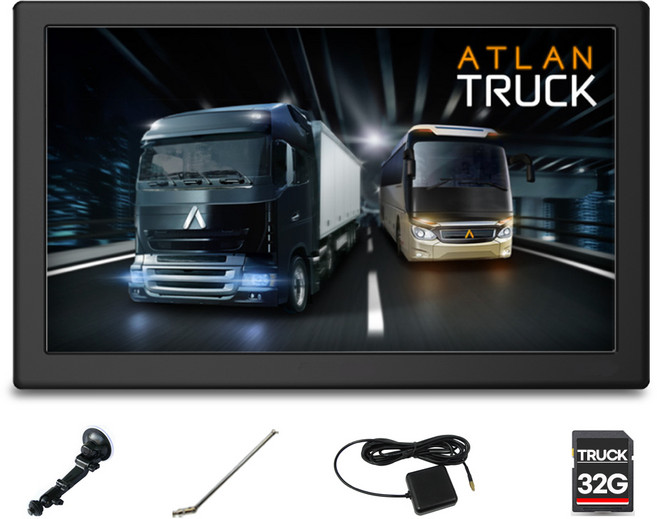 아틀란트럭 3D 8인치 트럭네비게이션 32G 최신제조 생산제품 거치대 GPS안테나 DMB안테나 풀패키지 화물차 지도 업데이트 요청시 최신지도로 발송(공지참고)