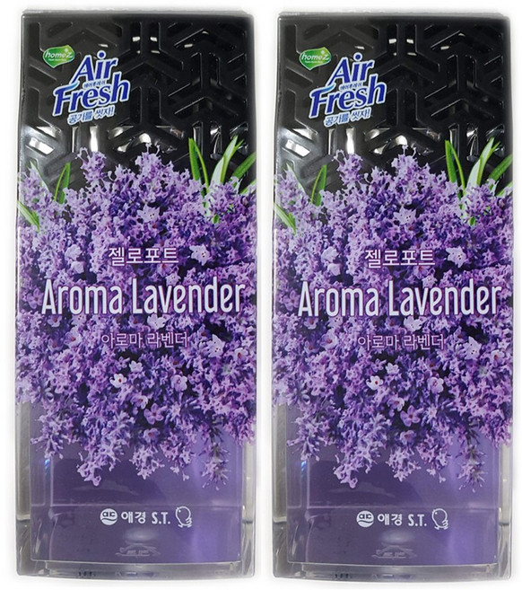 애경 홈즈 에어후레쉬 젤로포트 120g x 2개 후루티피치 아로마라벤더 스파클링오렌지 마린스쿼시 스윗그레이프프룻, 라벤더향