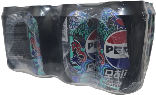 펩시 제로슈거 모히또향, 355ml, 6개