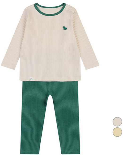 에뜨와 아동용 티로 슬림 내의 상하의 세트