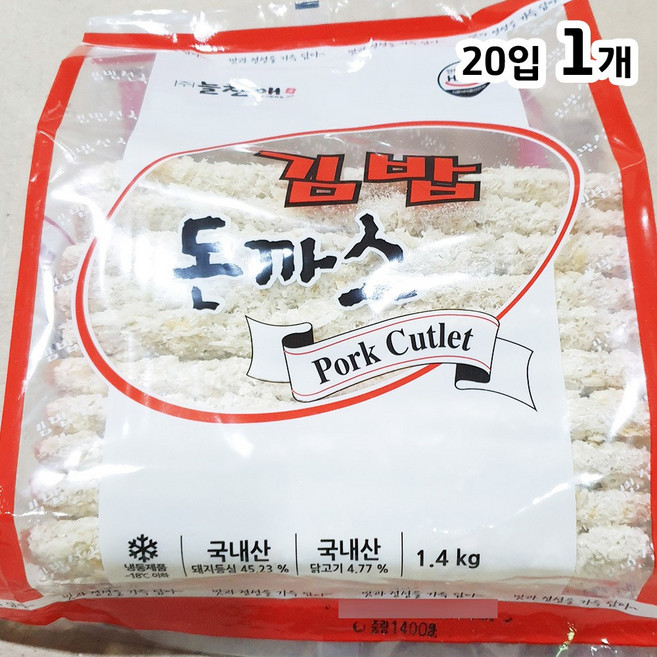 업소용 김밥용 돈까스 등심 1400g 벌크, 1개, 1.4kg