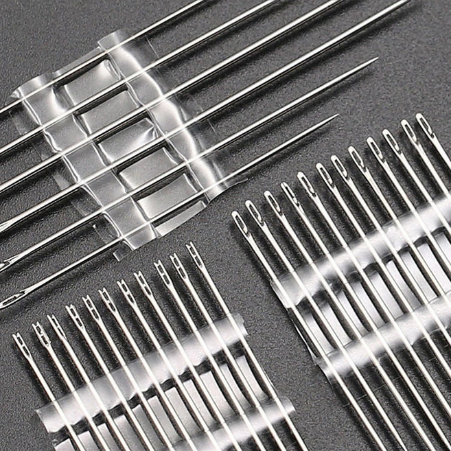 3종 구성 (6p/12p/30p) 쉽게 끼우는 바늘 바늘끼우개 끼우기 소잉 바늘 실 꿰기 끼우개 왕 귀큰바늘 바늘실 실끼우는기구 바늘구멍 바느질, 1세트