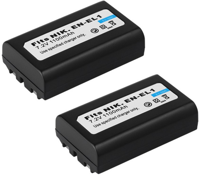 EN EL1 배터리 Nikon EN-EL1 ENEL1 Coolpix 500 775 880 885 990 4300 4500 4800 5000 5400 5700 8700 미놀타 A20, 2 Battery