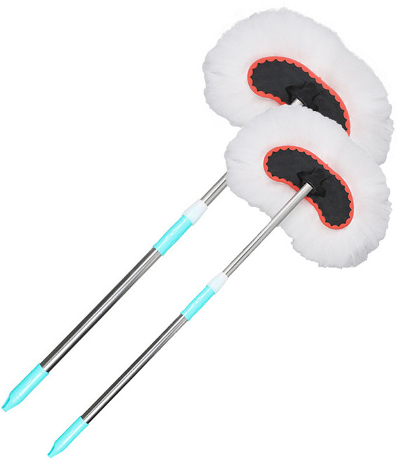 밀크실크 차량용 셀프 손세차밀대 세차 브러쉬 봉대걸레 길이조절, 최대 120cm, 1개