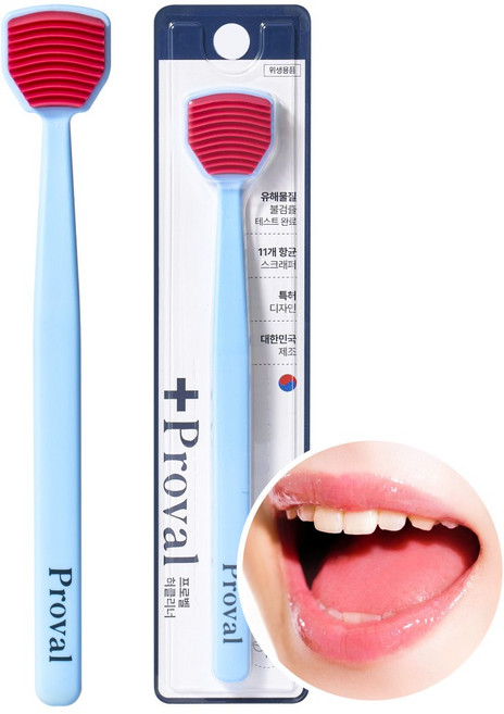 프로벨 0.01mm 11중 스크래퍼 혀클리너 블루 (국내생산/백태 구취케어) + 프로벨본사보증서, 15g, 1개