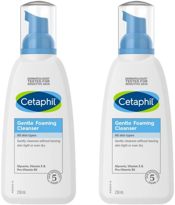 세타필 페이스 젠틀 폼클렌저 Cetaphil Face Gentle Foaming Cleanser, 2개, 236ml - 쿠팡