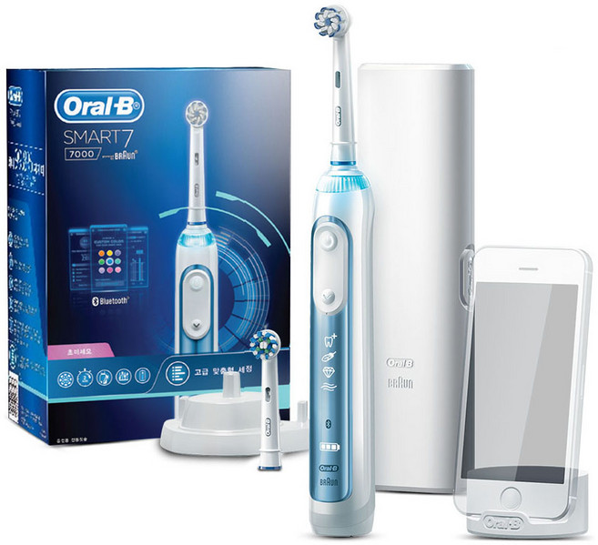 오랄비 스마트7 7000 블루투스 전동칫솔, SMART7000, 메탈릭블루, 1세트