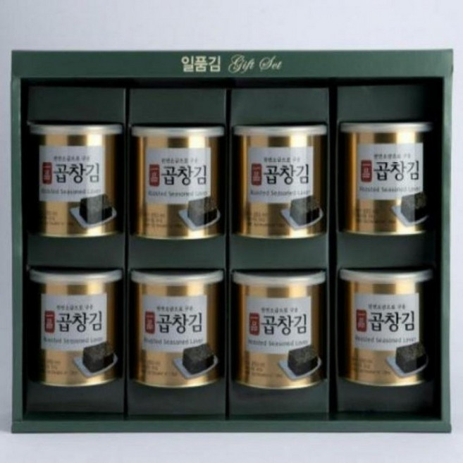 추석 명절 선물 프리미엄 곱창김 캔김 세트 조미김 60g 8캔 실속 구성으로 준비한 깔끔한 선물세트