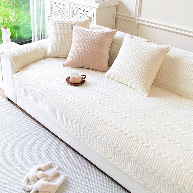 오라이프샵 플라워 극세사 사계절 쇼파패드 미끄럼방지 논슬립 WO2