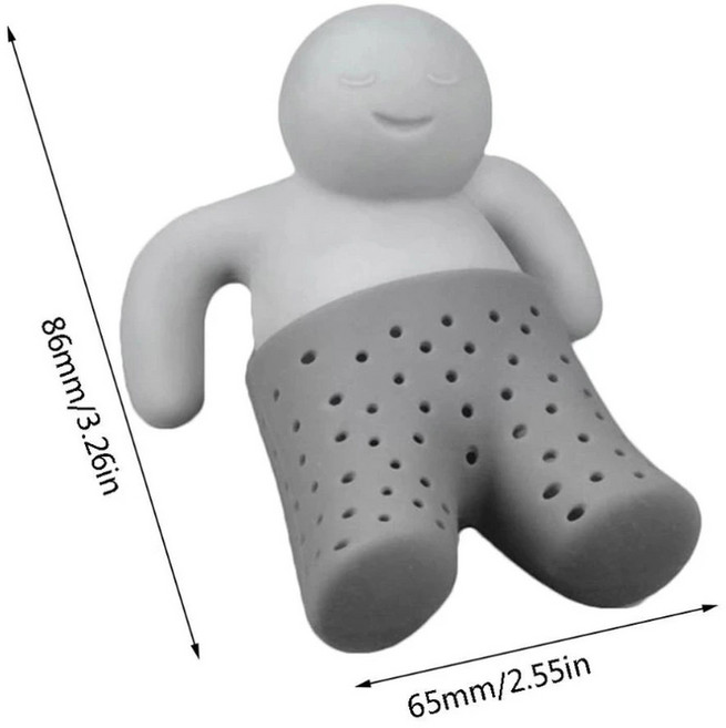 양조 채반 사람들 차 귀여운 라이프 티팟 파트너 미스터 티 주입기 MR 실리콘 남자 만들기 필터 재미있는 작은, 1개