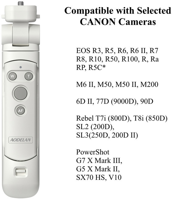 무선 그립 삼각대 리모컨 캐논 EOS R8 R5 77D 250D 90D M50 파워샷 SX70HS HG-100TBR BR-E1 호환, 02 White Grip Tripod, 1개