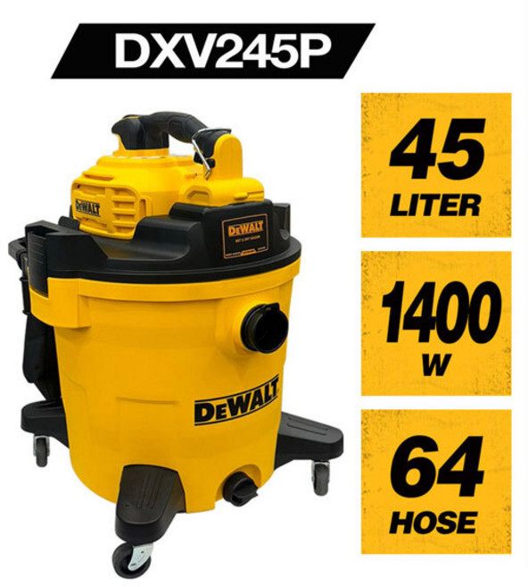 디월트 DXV245P 분리형 송풍기 건식 습식 청소기 3 in 1 진공청소기