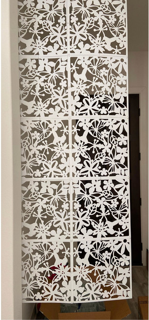 12PCS 플라스틱 스크린 사무실 파티션 다이닝 패널 레스토랑 거실 장식 디바이더, 4PCS, 하얀색