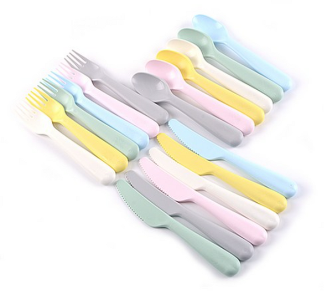 이케아 KALAS 칼라스 식기 그릇 접시 컵 포크 숟가락, 식기18종, 1세트