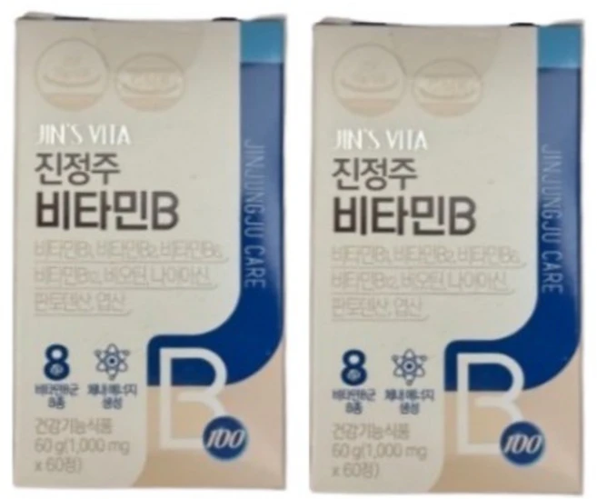 진정주 비타B 60정 2박스 진정주몰 진약사몰, 1세트, 120정 - 쿠팡