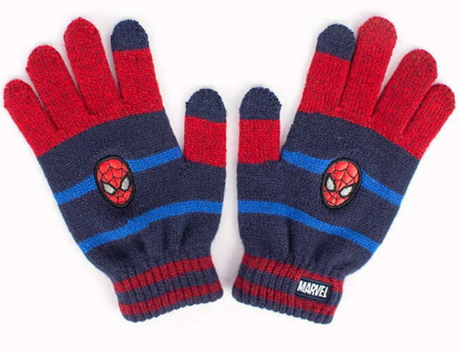 코지24 마블 아동 남아 키즈 주니어 초등 손가락 스마트폰 터치 털 니트 장갑