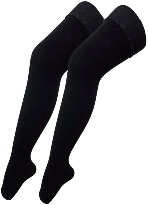 메디지아 의료용 허벅지 발트임 압박스타킹 압박밴드 블랙, 허벅지형, 1세트