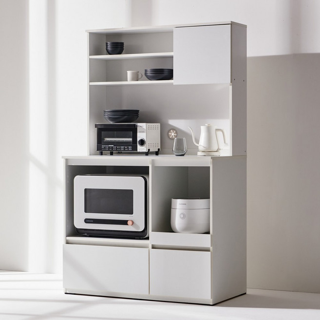 가온리빙 에셀르 주방수납장 밥솥/렌지대, 에셀르 1000 광파 렌지대+상부장