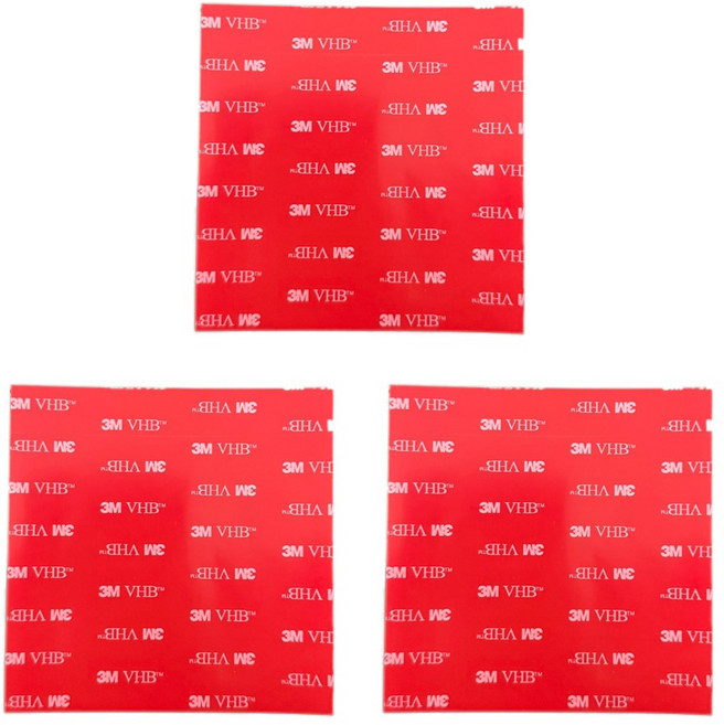 3M VHB 빅사이즈 초강력 아크릴 양면테이프 사각형 10cm x 10cm 3개입, 3개