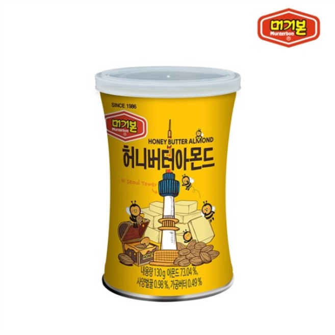 머거본 허니버터아몬드, 130g, 6개