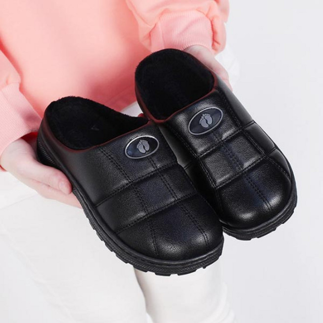 아크라 스노우 여성 컴포트 방한 슬리퍼 키높이 겨울 실내화 사무실 기모안감 퍼안감 4cm