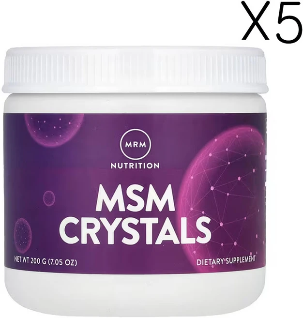 MRM 뉴트리션 MSM 크리스탈 1 000mg 200g(7.05oz), 5팩, 200g - 쿠팡