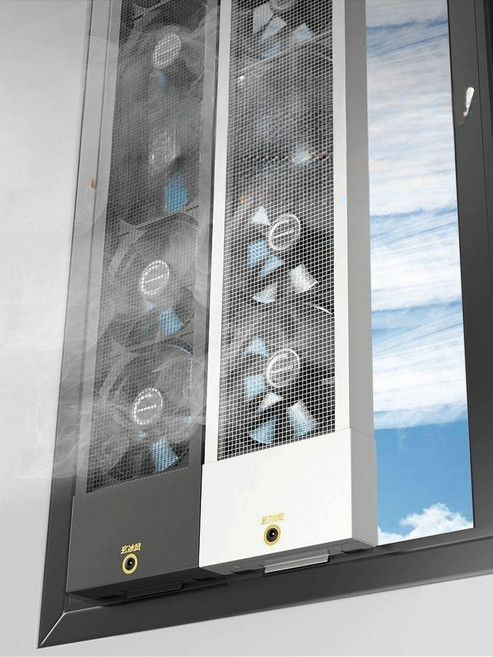 창문 환풍기 무타공 창틀형 결로예방 하얀색 저소음, 55-60cm