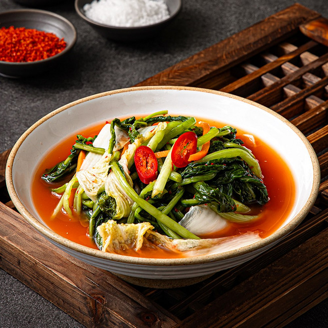 국내산재료로 만든 전라도 가정식 홍고추 열무물김치, 2개, 2kg