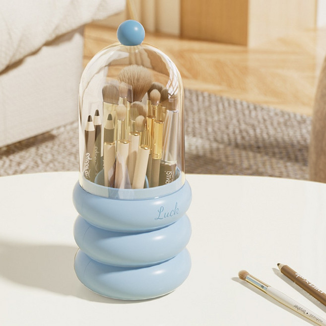 레드케비넷 귀여운 메이크업 브러쉬 원형 보관함 BRP048, 블루, 1개