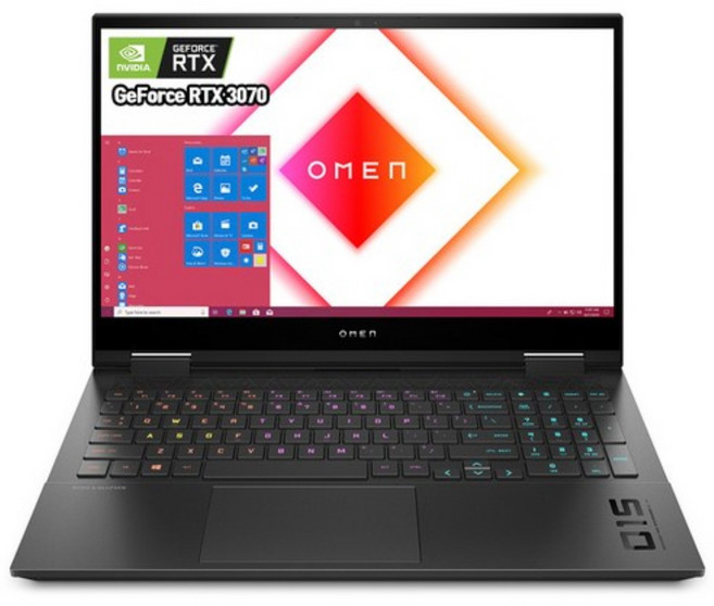 HP 2021 오멘 15.6 코어i7 인텔 10세대 지포스 RTX 3070, 15-ek1055T2, WIN11 Home, 32GB, 2TB, Shadow Black
