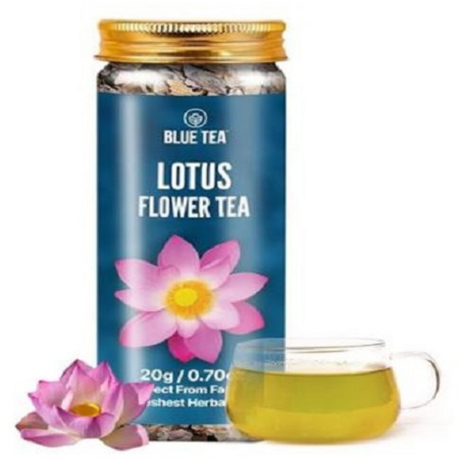 블루티 - 연꽃차 - 20컵 | 강력한 항산화 효과 | 상쾌한 차 - 허브티, 1개, 20g
