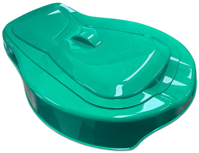 남녀공용 간이 대변기 뚜껑포함, 1개, 청록색