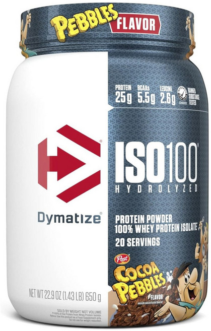 Dymatize ISO100乳清蛋白粉 可可脆片口味, 650g, 1罐