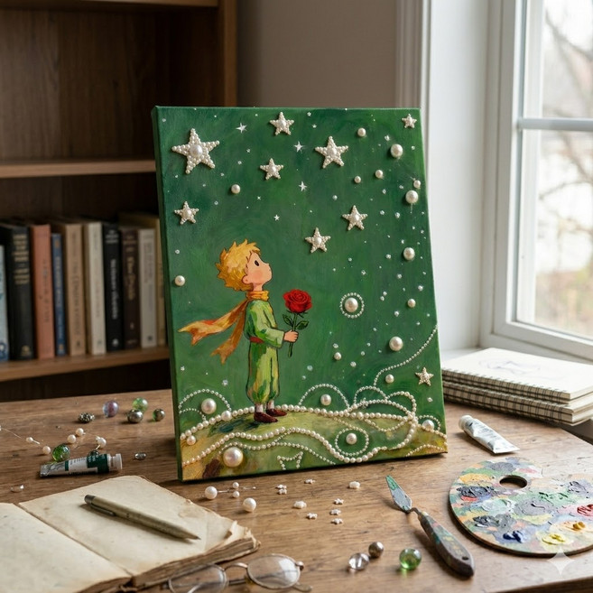 Art Boy DIY명화 진주드로잉 그림그리기 보석 십자수 세트1개, 1개, A타입