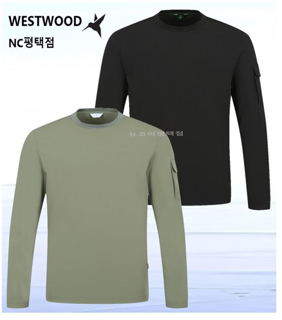 웨스트우드 WESTWOOD 남성 여유있게 편안한 포켓 우븐 라운드티 2컬러 WP1MTTR417
