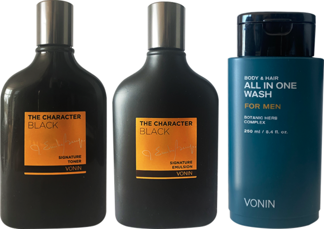 보닌 더캐릭터 블랙 시그니처 토너+에멀전+올인원클렌저, 1개